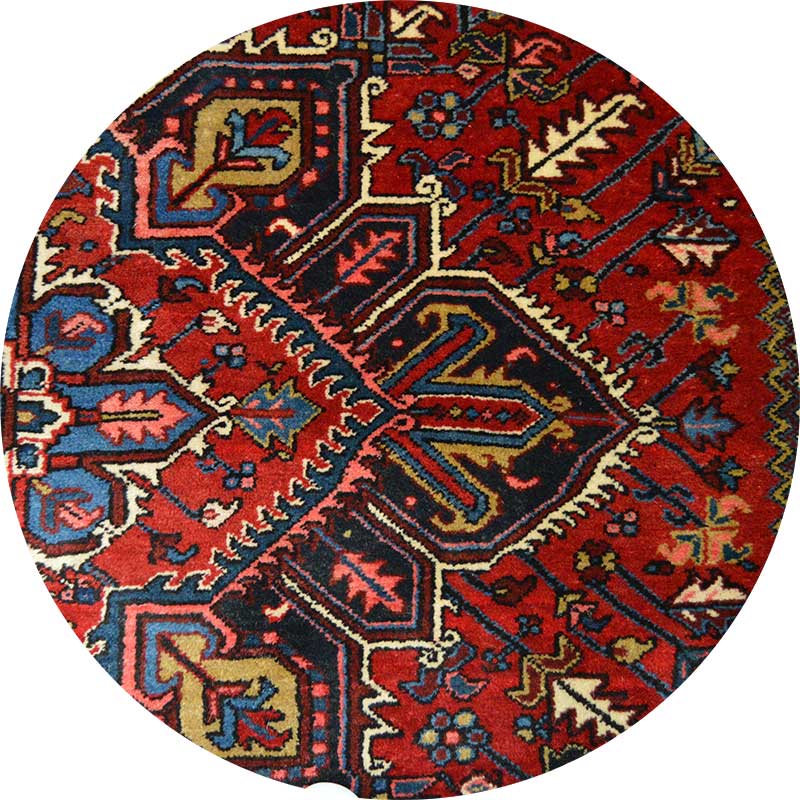 Colorful heirloom oriental area rug. Trust only professionals with your valuable rugs when getting them cleaned.