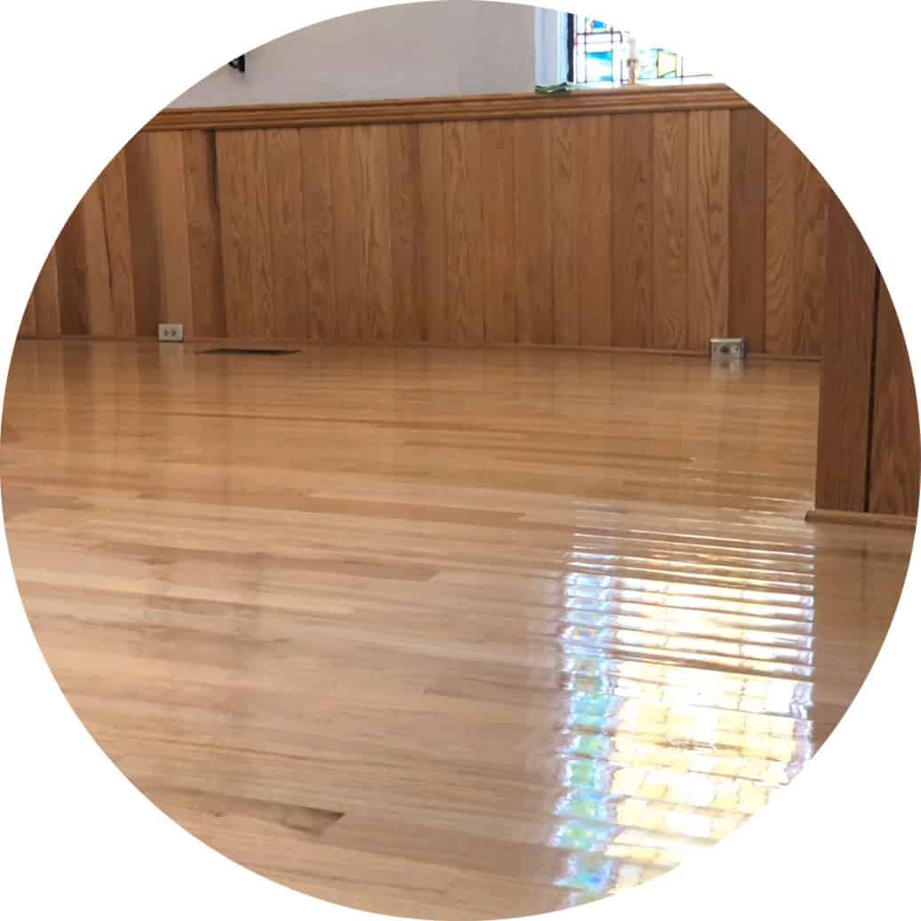 Hardwood Floor Cleaning of a Church in Hancock, MD.