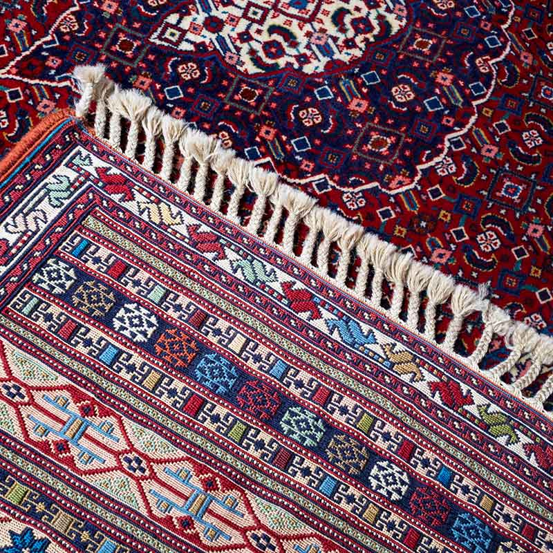 Cleaned Oriental Rug with vibrant colors.