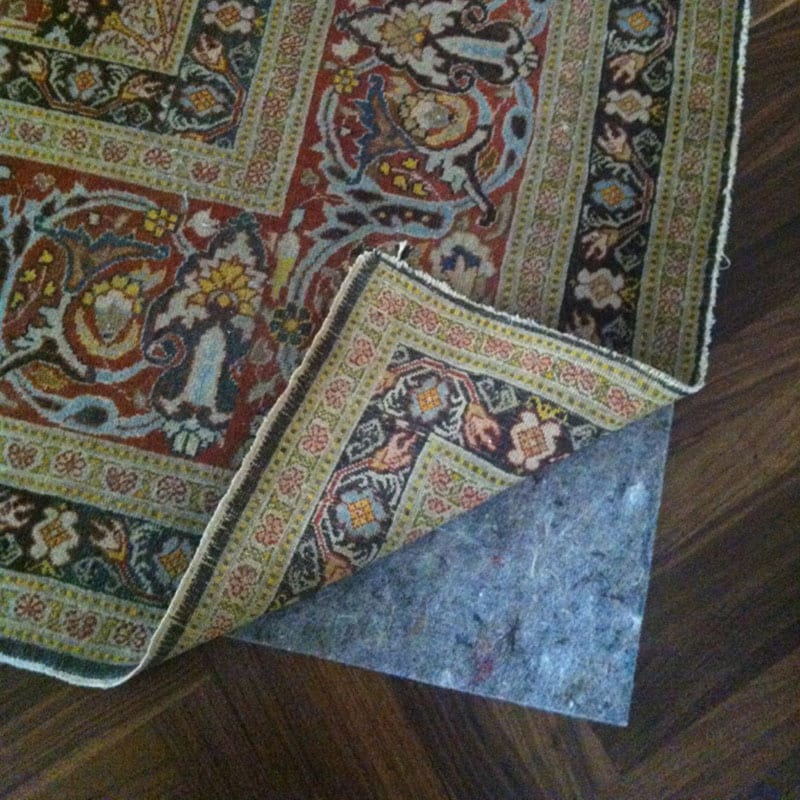 Rug padding, protecting as well as maintaining an area rug.