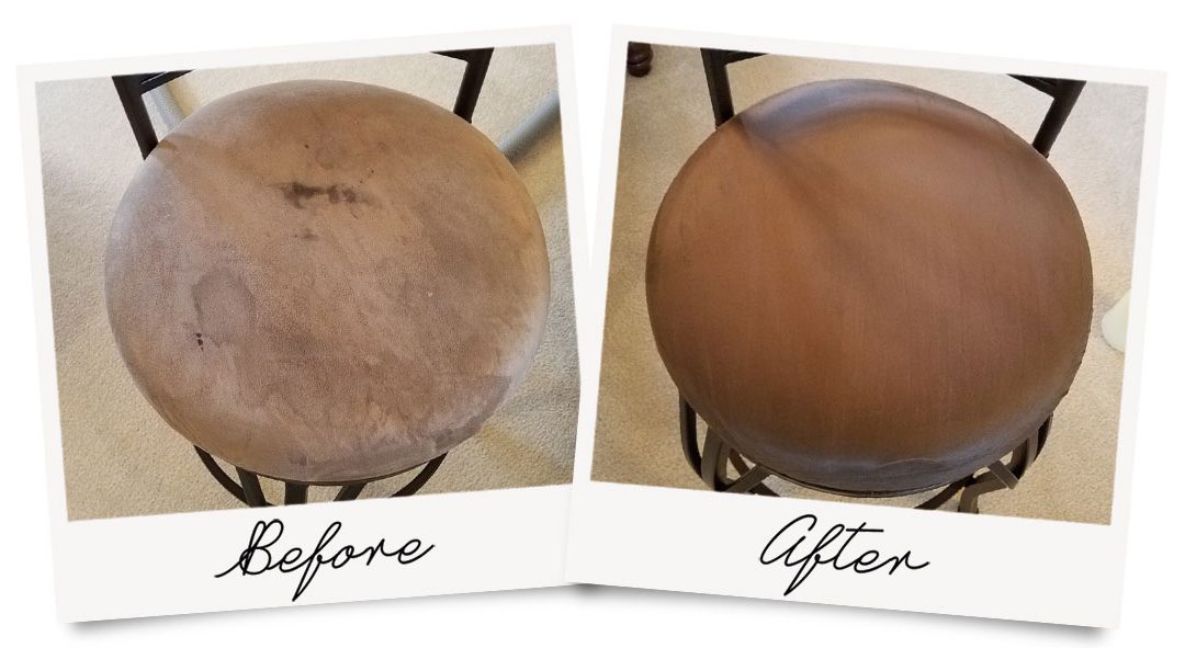 Steam Cleaning Upholstery Before and After Photo